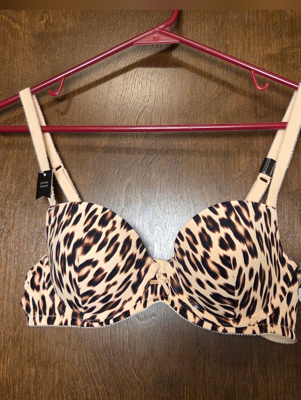 Ambrielle Leopard Print Push-Up Bra NWT
